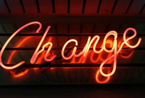 Change neon light signage